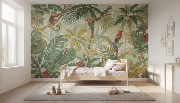 Le papier peint jungle enfant : la tendance déco qui transforme chaque chambre